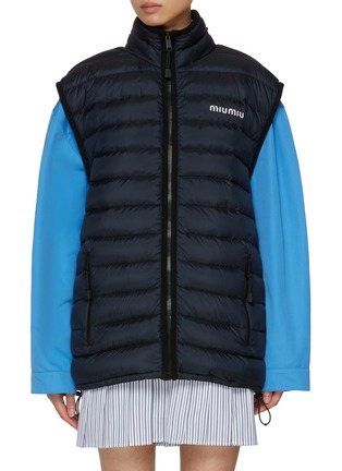 Main View - Click To Enlarge - MIU MIU - High Neck Puffer Gilet