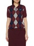 Main View - Click To Enlarge - MIU MIU - Argyle Wool Polo Shirt