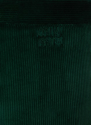  - MIU MIU - Box Pleat Front Corduroy Mini Skirt