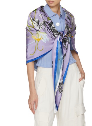 Front View - Click To Enlarge - ST. PIECE - Bailey Double Sided Silk Scarf