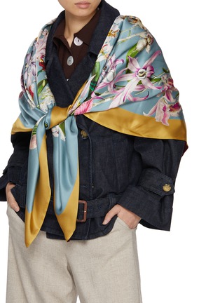 Front View - Click To Enlarge - ST. PIECE - Bae Double Sided Silk Scarf
