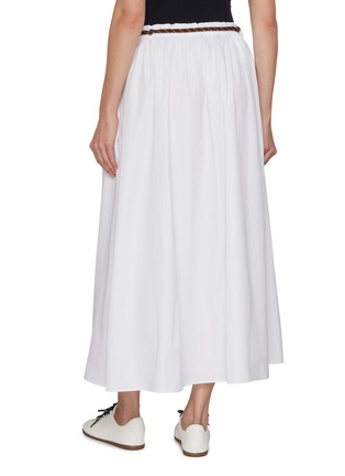 Back View - Click To Enlarge - MIU MIU - Belted Flared Midi Skirt