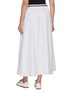 Back View - Click To Enlarge - MIU MIU - Belted Flared Midi Skirt