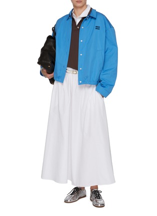 Figure View - Click To Enlarge - MIU MIU - Open Buttoned Back Blouson Jacket