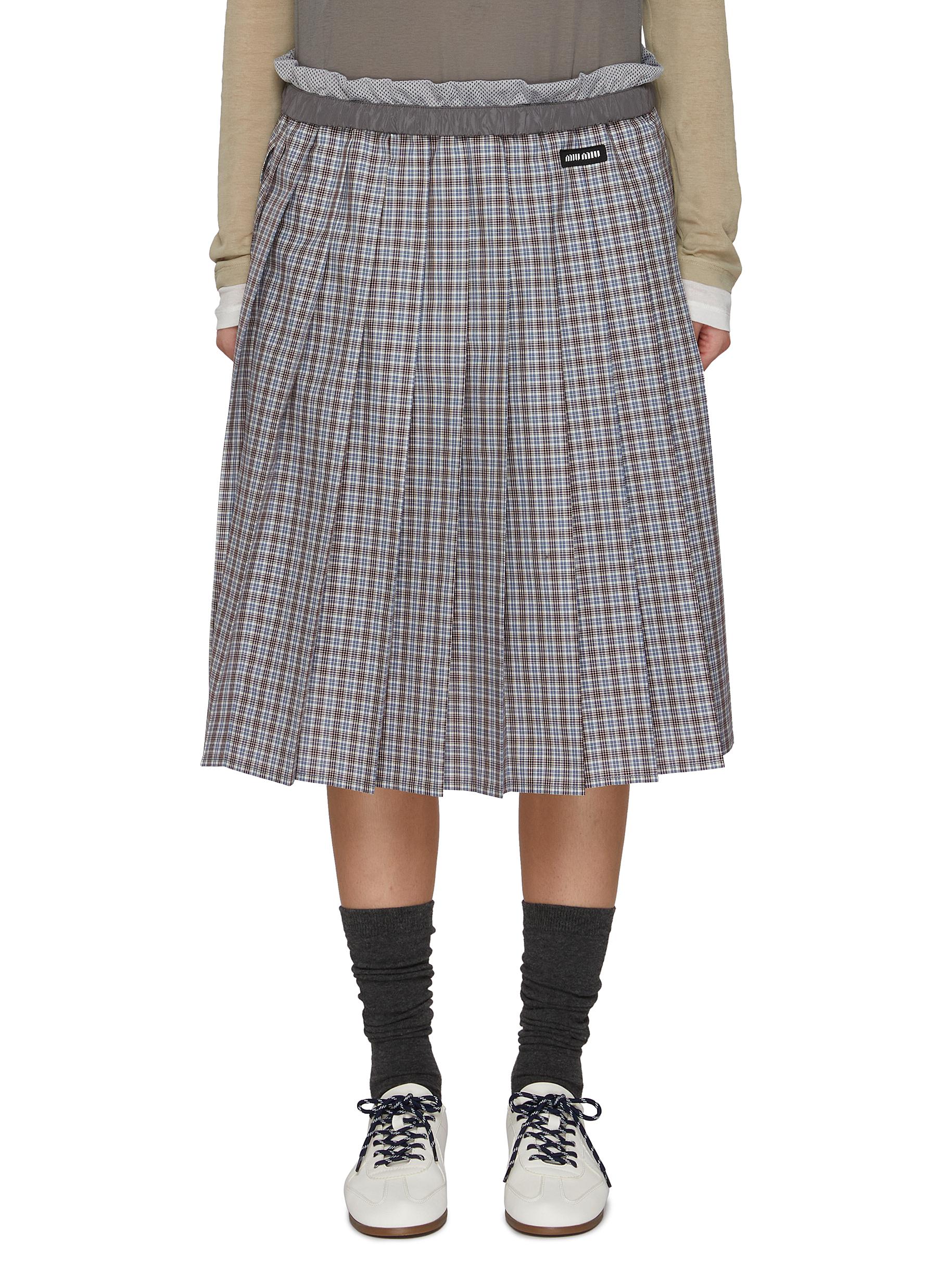 スカート MiuMiu SKIRT (MG2134SOOO139K F0A72) MiuMiu SKIRT (MG2134SOOO139K F0A72) (MiuMiu/スカート