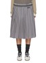 Main View - Click To Enlarge - MIU MIU - Boxer Waist Checkered Pleated Midi Skirt