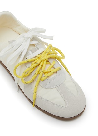 Detail View - Click To Enlarge - PEDDER RED - Petra Low Top Suede Nylon Women's Sneakers