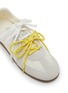 Detail View - Click To Enlarge - PEDDER RED - Petra Low Top Suede Nylon Women's Sneakers