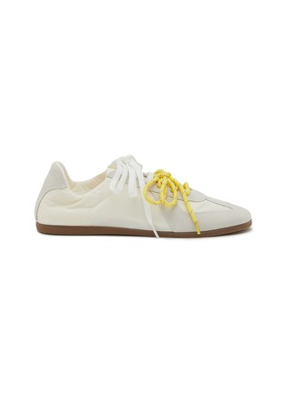 Main View - Click To Enlarge - PEDDER RED - Petra Low Top Suede Nylon Women's Sneakers