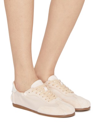 Figure View - Click To Enlarge - PEDDER RED - Patty Satin Suede Women's Sneakers