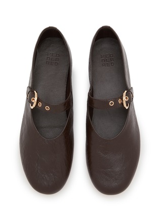 Detail View - Click To Enlarge - PEDDER RED - Beatrice Leather Mary Jane Flats