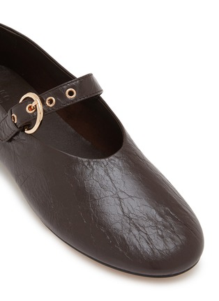 Detail View - Click To Enlarge - PEDDER RED - Beatrice Leather Mary Jane Flats