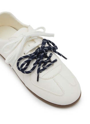 Detail View - Click To Enlarge - PEDDER RED - Petra Low Top Suede Nylon Women's Sneakers