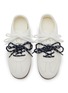 Front View - Click To Enlarge - PEDDER RED - Petra Low Top Suede Nylon Women's Sneakers