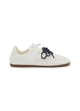 Main View - Click To Enlarge - PEDDER RED - Petra Low Top Suede Nylon Women's Sneakers