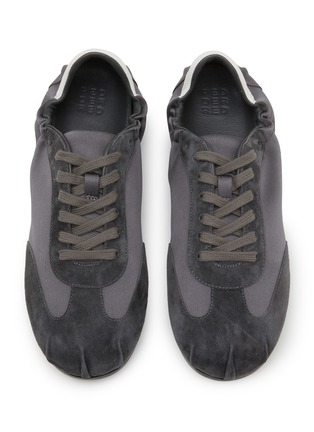 Detail View - Click To Enlarge - PEDDER RED - Patty Satin Suede Women's Sneakers