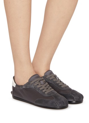 Figure View - Click To Enlarge - PEDDER RED - Patty Satin Suede Women's Sneakers