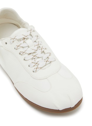 Detail View - Click To Enlarge - PEDDER RED - Patty Satin Suede Women's Sneakers