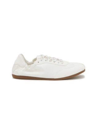 Main View - Click To Enlarge - PEDDER RED - Patty Satin Suede Women's Sneakers