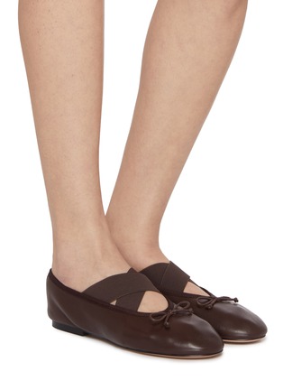 Figure View - Click To Enlarge - PEDDER RED - Bella Leather Mary Jane Flats