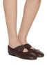 Figure View - Click To Enlarge - PEDDER RED - Bella Leather Mary Jane Flats