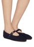 Figure View - Click To Enlarge - PEDDER RED - Beatrice Denim Mary Jane Flats