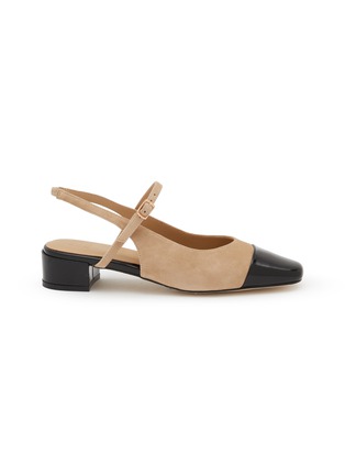 Main View - Click To Enlarge - PEDDER RED - Britt 35 Suede Slingback Pumps