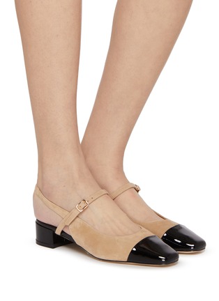 Figure View - Click To Enlarge - PEDDER RED - Britt 35 Suede Slingback Pumps
