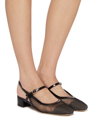 Figure View - Click To Enlarge - PEDDER RED - Britt 40 Mesh Slingback Pumps