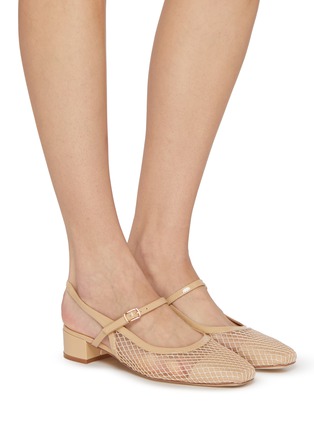 Figure View - Click To Enlarge - PEDDER RED - Britt 40 Mesh Slingback Pumps
