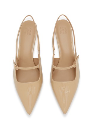 Detail View - Click To Enlarge - PEDDER RED - Lilly 50 Patent Leather Slingback Pumps