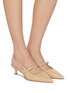 Figure View - Click To Enlarge - PEDDER RED - Lilly 50 Patent Leather Slingback Pumps