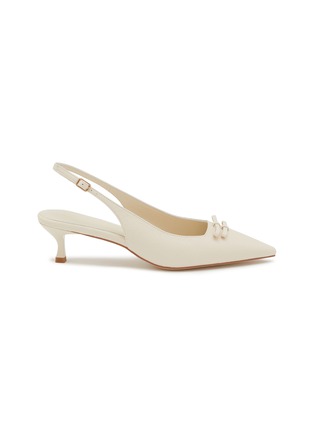 Main View - Click To Enlarge - PEDDER RED - Lily 50 Leather Slingback Pumps
