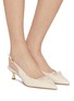 Figure View - Click To Enlarge - PEDDER RED - Lily 50 Leather Slingback Pumps