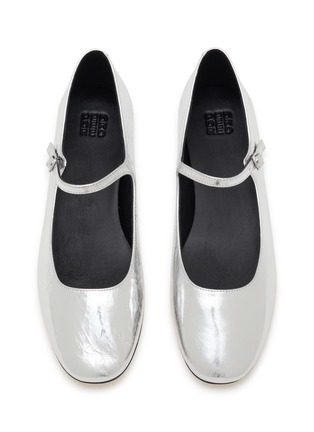 Detail View - Click To Enlarge - PEDDER RED - Farah Metallic Leather Mary Jane Flats