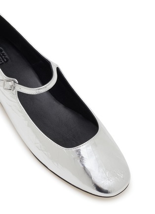 Detail View - Click To Enlarge - PEDDER RED - Farah Metallic Leather Mary Jane Flats