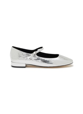 Main View - Click To Enlarge - PEDDER RED - Farah Metallic Leather Mary Jane Flats