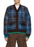 Main View - Click To Enlarge - SACAI - Distressed Plaid Cardigan