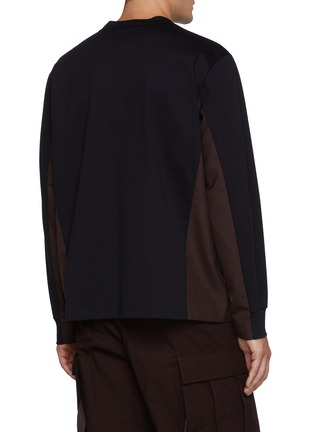 Back View - Click To Enlarge - SACAI - Hybrid Cotton Sweatshirt