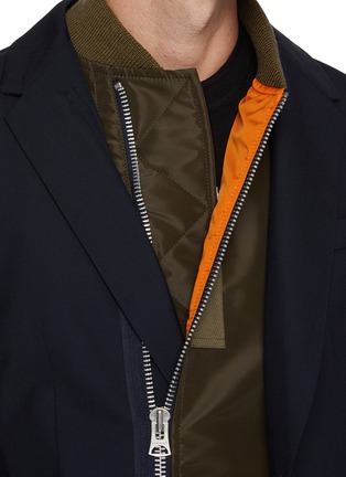  - SACAI - Zip Up Layered Hybrid Blazer