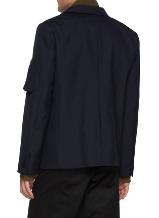 Back View - Click To Enlarge - SACAI - Zip Up Layered Hybrid Blazer