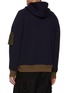 Back View - Click To Enlarge - SACAI - Zippered Sleeve Pocket Sponge Sweat Hoodie