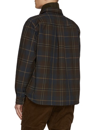 Back View - Click To Enlarge - SACAI - Layered Zip Up Plaid Shirt