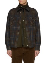 sacai レイヤードチェックシャツ Plaid Layered Shirt sacai - sacai レイヤードチェックシャツ 完売品 定価83600円