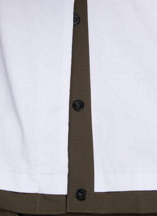  - SACAI - Chest Pocket Layered Cotton T-Shirt