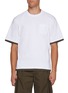 Main View - Click To Enlarge - SACAI - Chest Pocket Layered Cotton T-Shirt