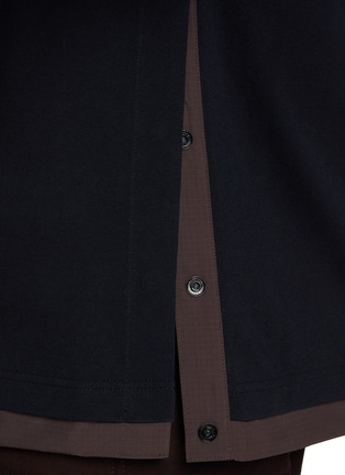  - SACAI - Chest Pocket Layered Cotton T-Shirt
