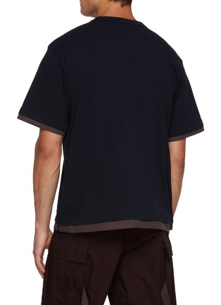 Back View - Click To Enlarge - SACAI - Chest Pocket Layered Cotton T-Shirt