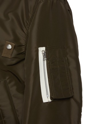  - SACAI - Contrast Drawstring Bomber Jacket