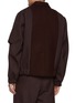 Back View - Click To Enlarge - SACAI - Hybrid Single Breasted Blazer Wool Bomber Jacket